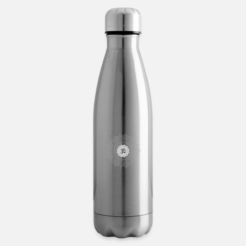om chakra mandala yoga liebe2 - Isolierflasche - Lightsilver