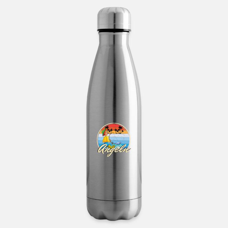 Angler Angeln witziges Motiv als Geschenk Idee - Isolierflasche - Lightsilver