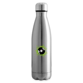 Gouttes de disque vinyle Color blobs - Bouteille isotherme - argent clair - Droite