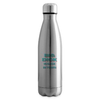 Big dick is back in town - Insulated Water Bottle - silver - Right