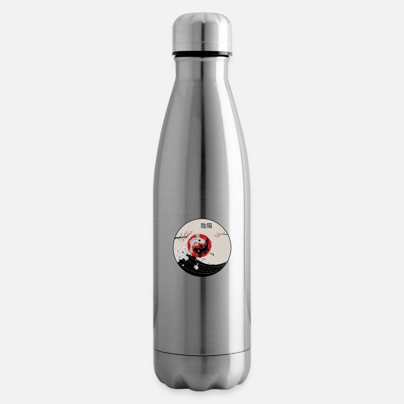Yin et Yang - Bouteille isotherme - argent clair