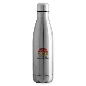 amazing since 2017 - anniversaire - Bouteille isotherme - argent clair - Droite