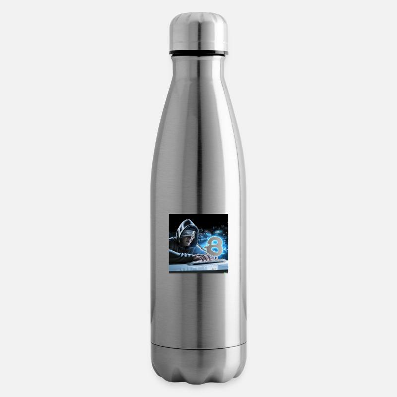 Cyber Attack - Insulated Water Bottle - silver