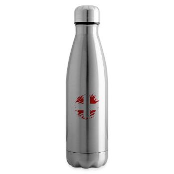 Schweizer Flagge unter Zerrissen - Isolierflasche - Lightsilver - Rechts