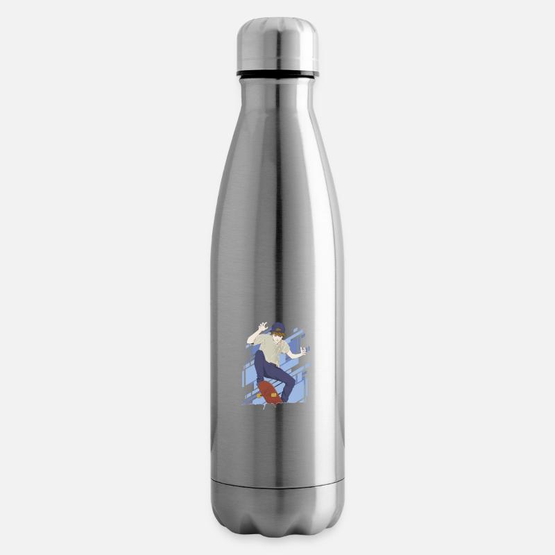 Skateboard Junge Sohn Bruder Geschenk - Isolierflasche - Lightsilver