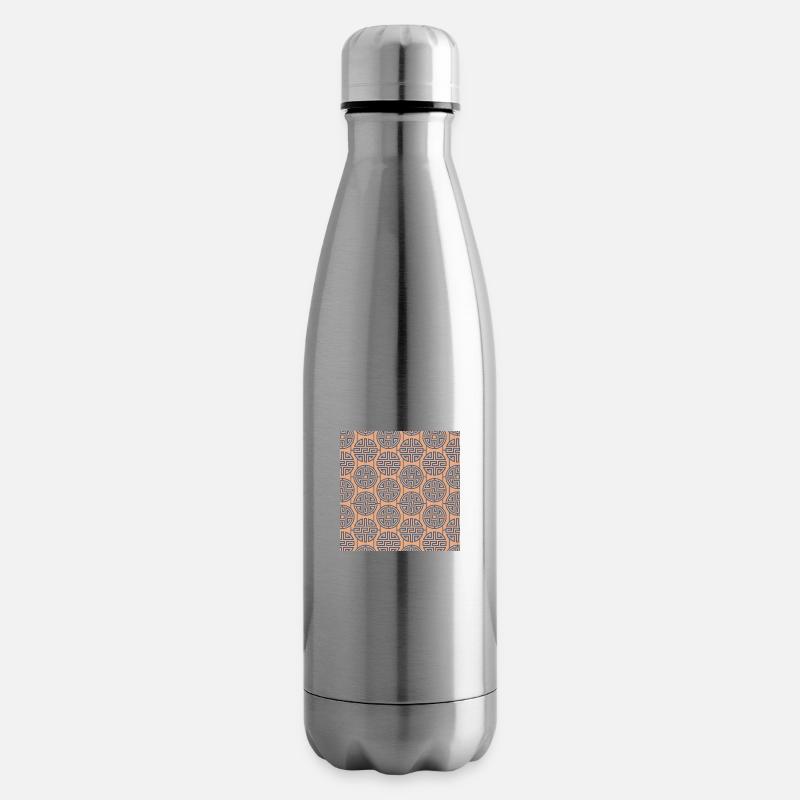 Chinese pattern - Insulated Water Bottle - silver
