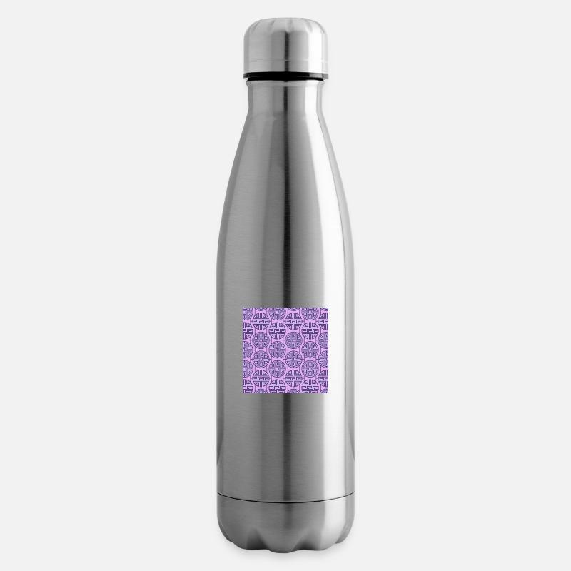 Chinese pattern - Insulated Water Bottle - silver