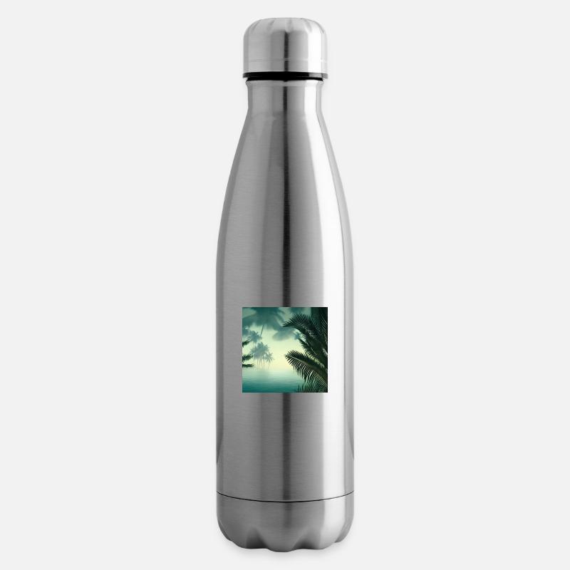 Vue sur l’eau de la jungle - Bouteille isotherme - argent clair