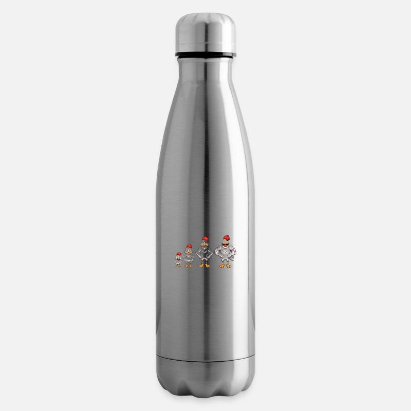 Keep Grinding - Insulated Water Bottle - silver
