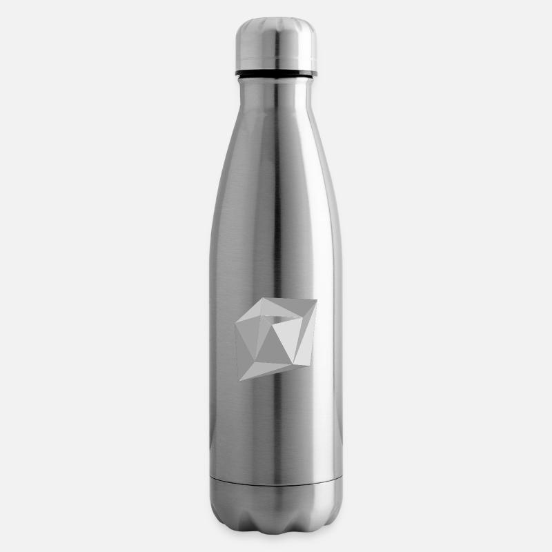 Grey Triangles - Isolierflasche - Lightsilver