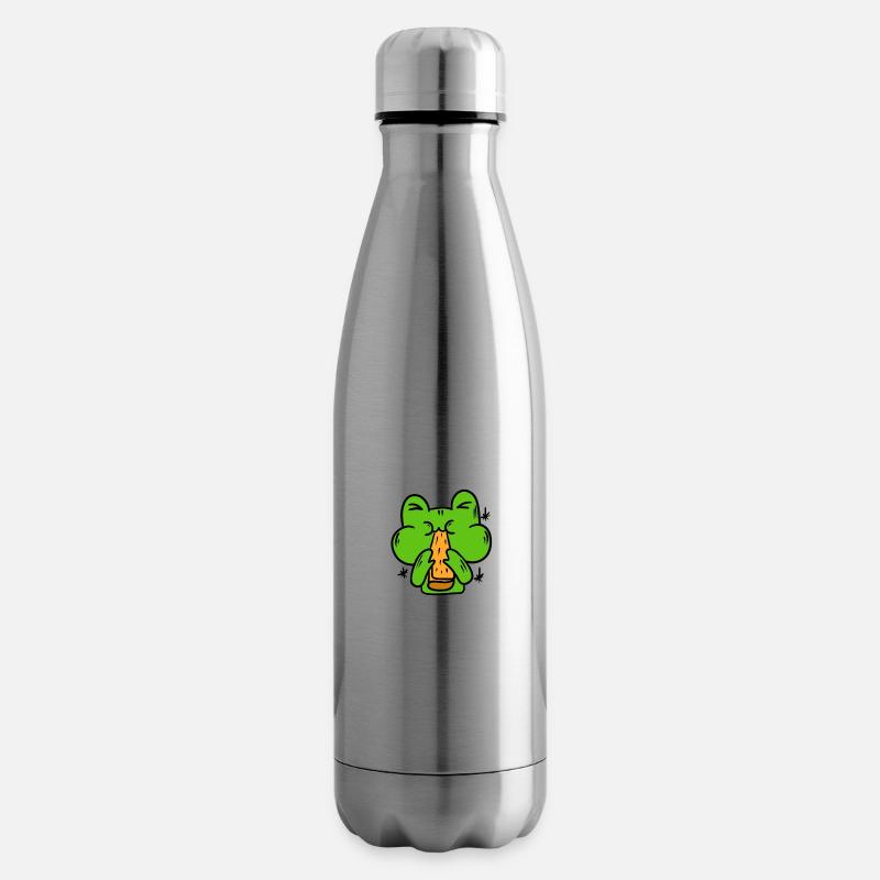Funny frog, toad - Insulated Water Bottle - silver