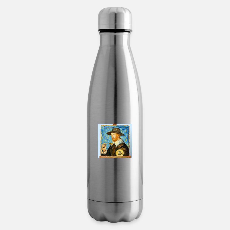 Van Gogh's Bitcoin Portrait - Isolierflasche - Lightsilver