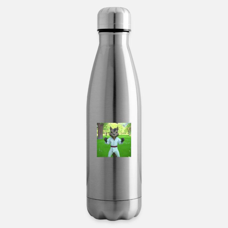 Karate Hörnchen - Isolierflasche - Lightsilver