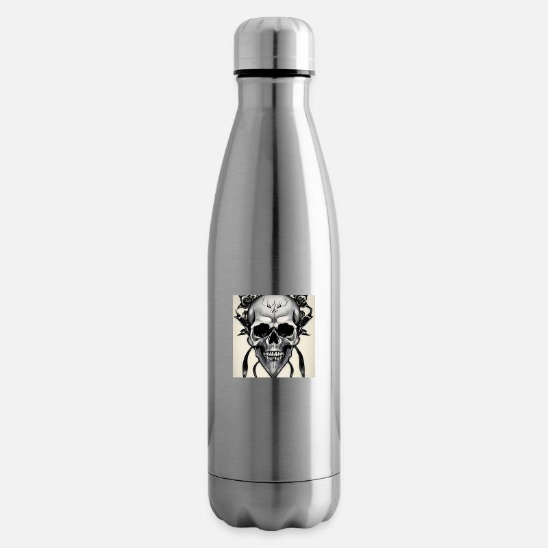 Gothic Totenkopf - Isolierflasche - Lightsilver