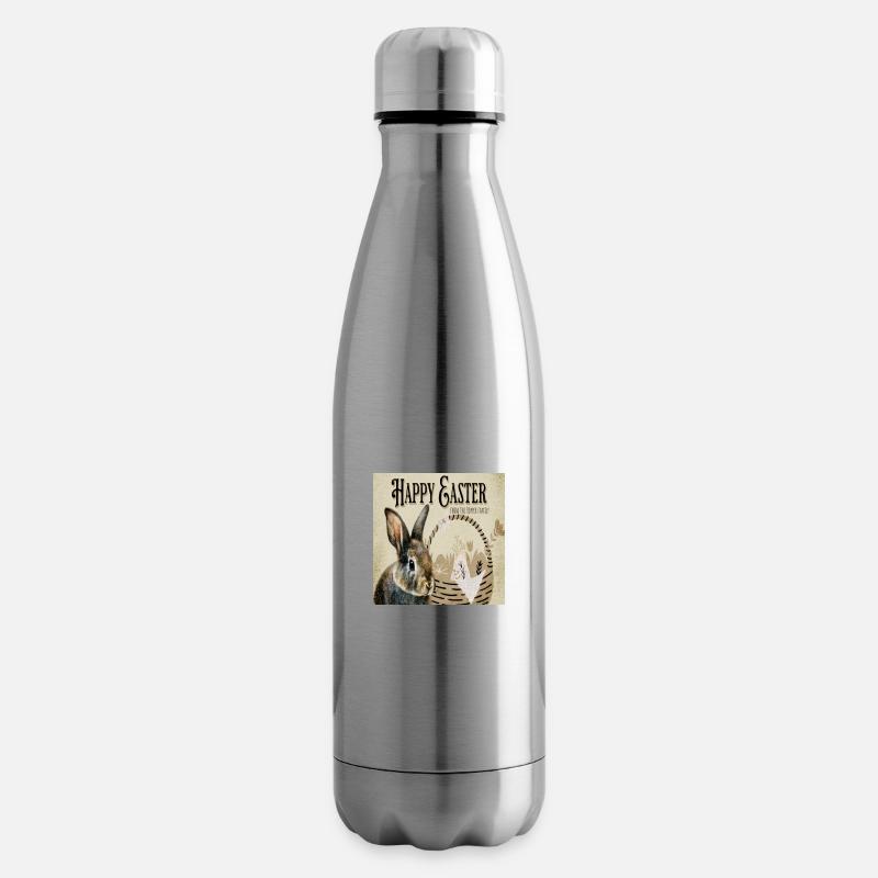 Joyeuses Pâques - Bouteille isotherme - argent clair