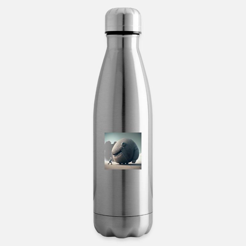 Seltsam nach oben geht runter - Isolierflasche - Lightsilver