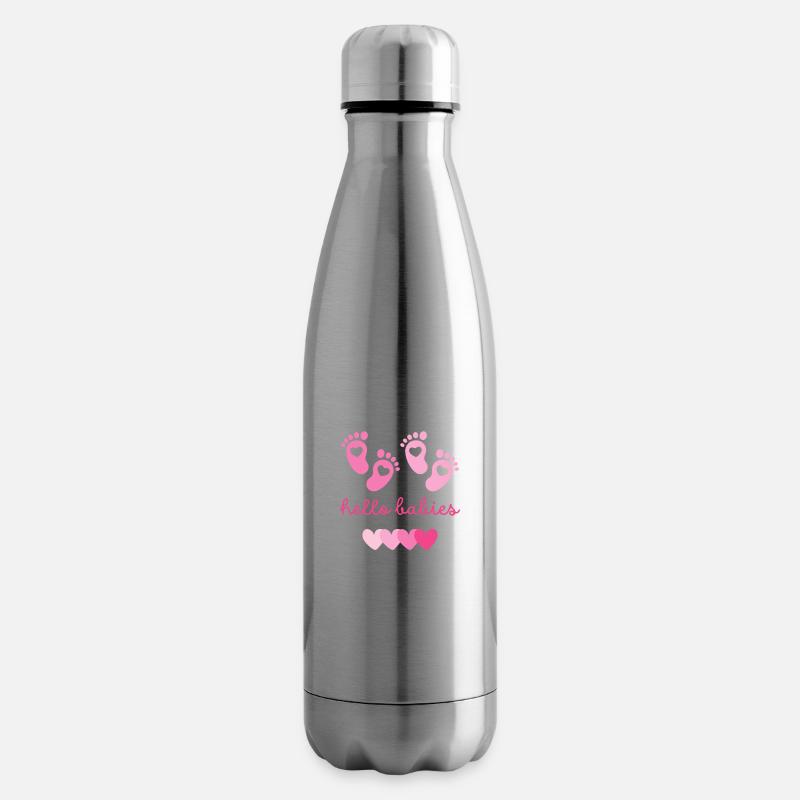 hello babys rosa - Isolierflasche - Lightsilver
