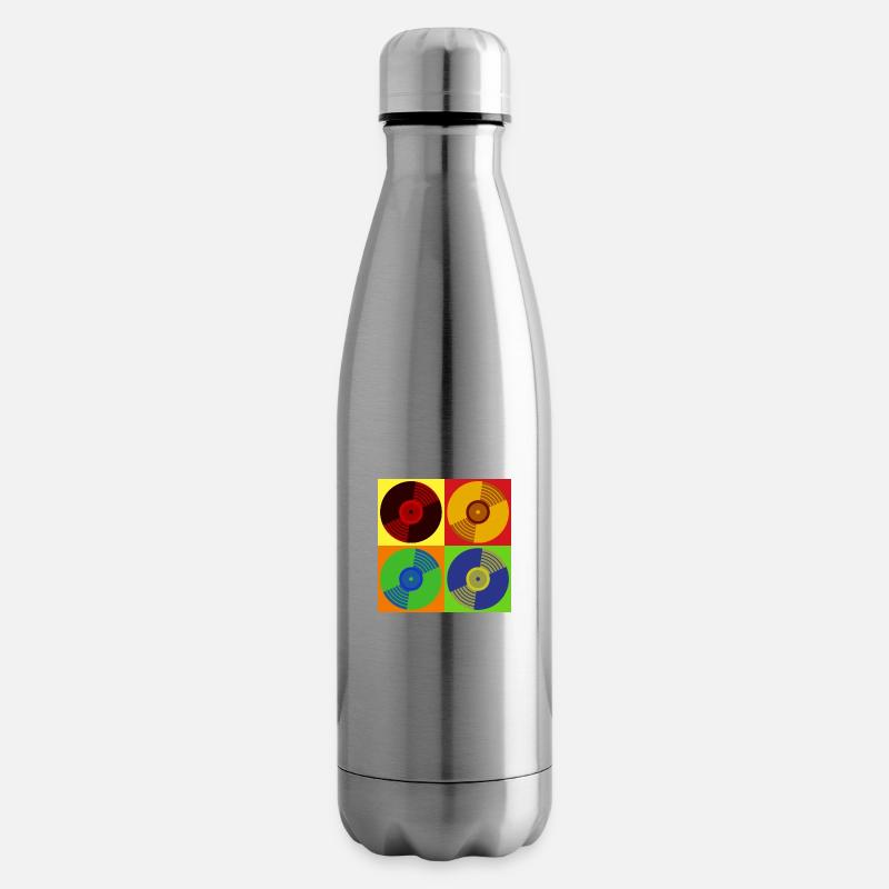 Vinyl Retro - Insulated Water Bottle - silver