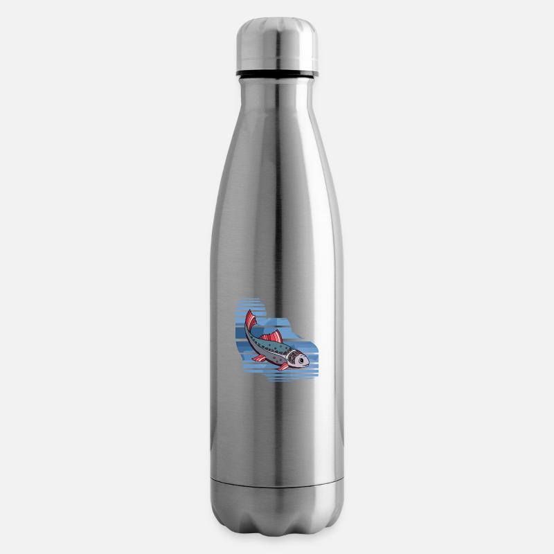 Poisson - Bouteille isotherme - argent clair