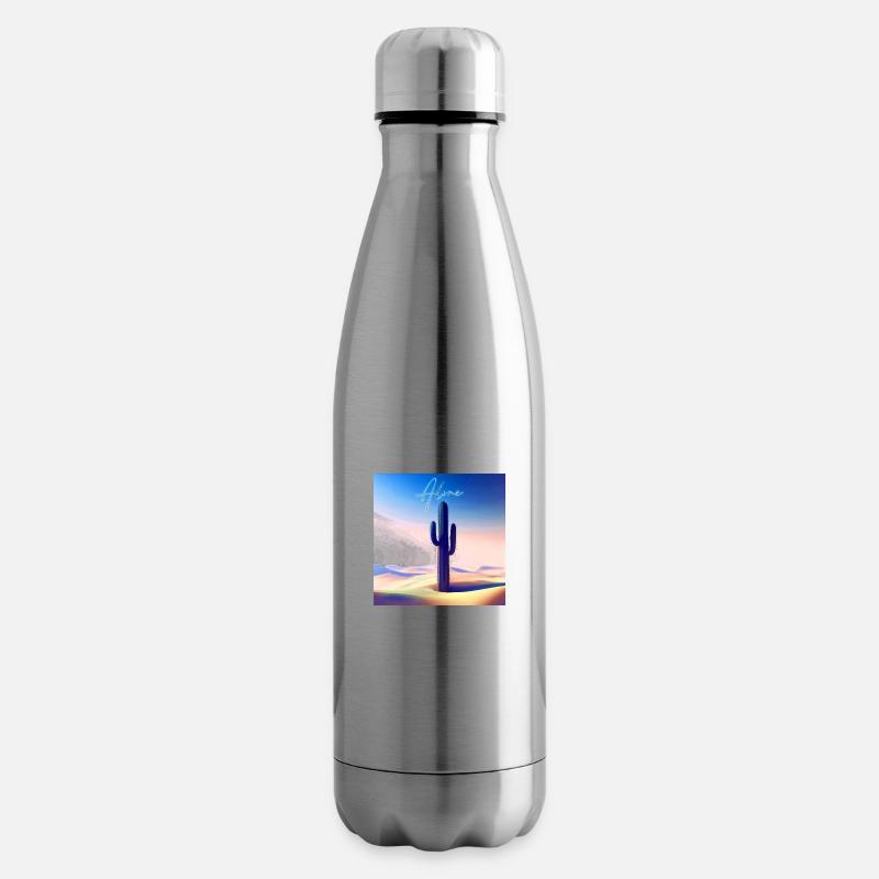 Alone cactus - Insulated Water Bottle - silver