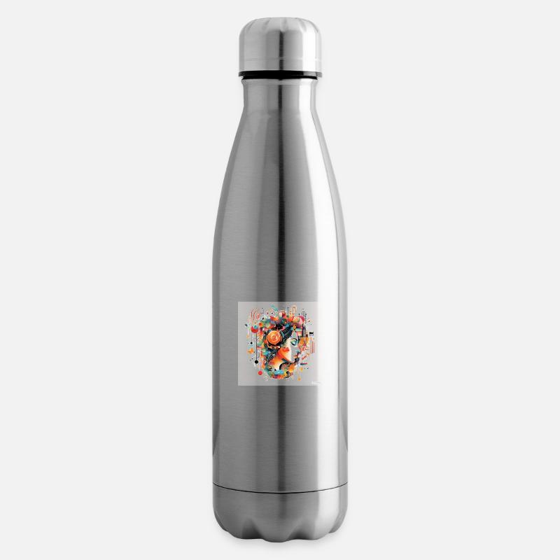 Retro Rhythms: Eine Ode an die Musik - Isolierflasche - Lightsilver