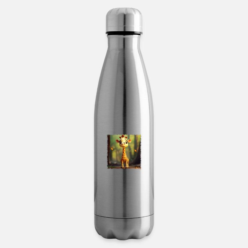 Süße Giraffe - Isolierflasche - Lightsilver