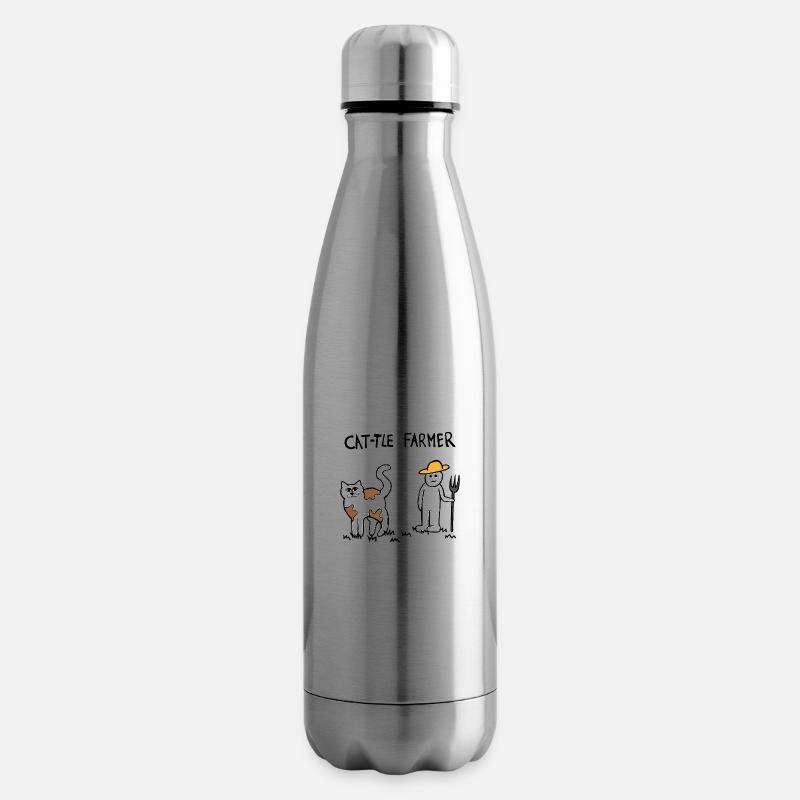 Éleveur de chats bovins - Bouteille isotherme - argent clair