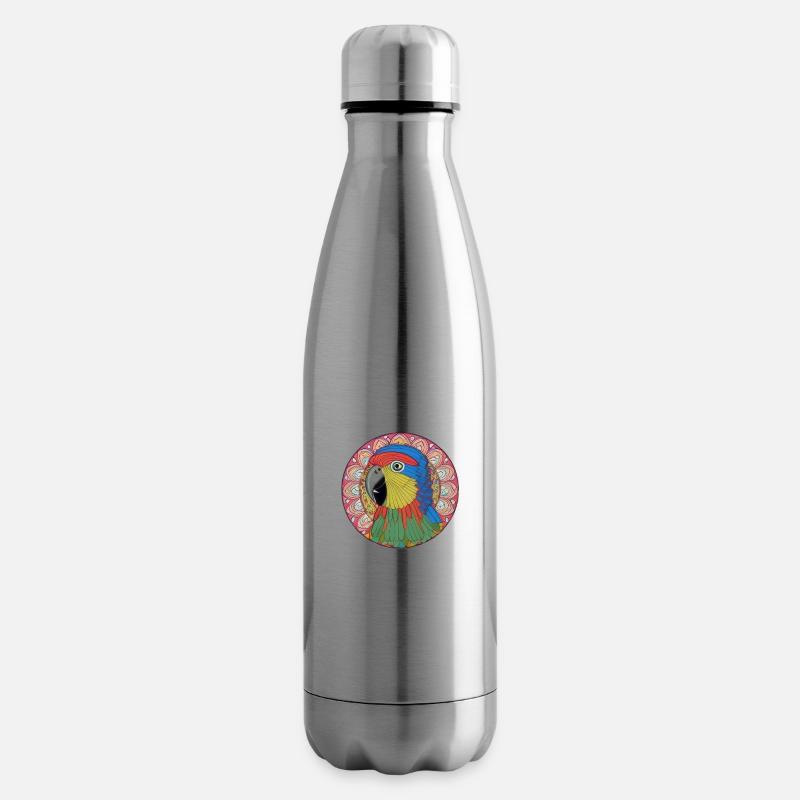 schöner heller Papagei | - Isolierflasche - Lightsilver