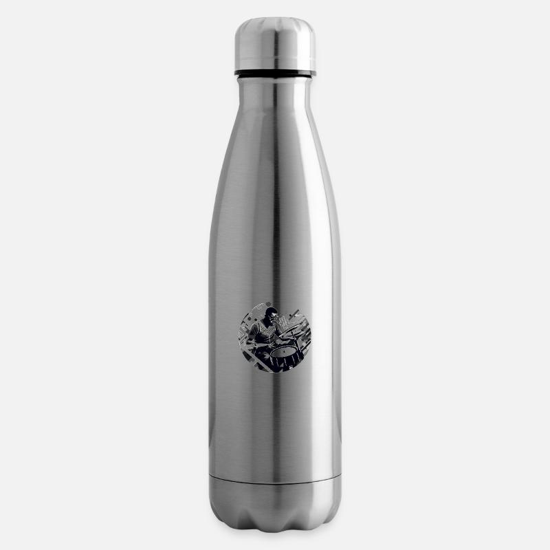 Rythme en noir et blanc - Bouteille isotherme - argent clair
