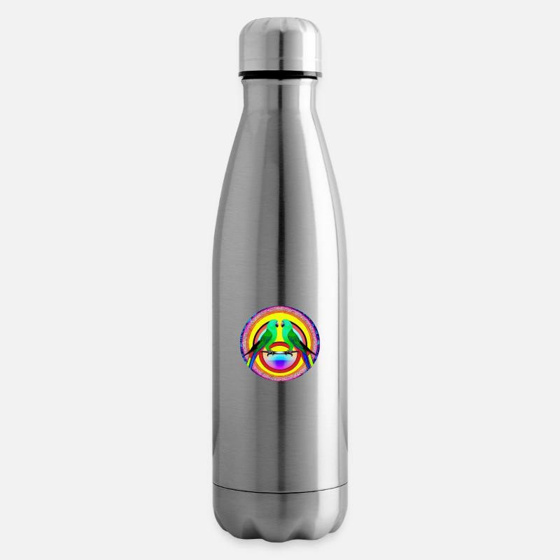 Schöner heller Papagei | - Isolierflasche - Lightsilver