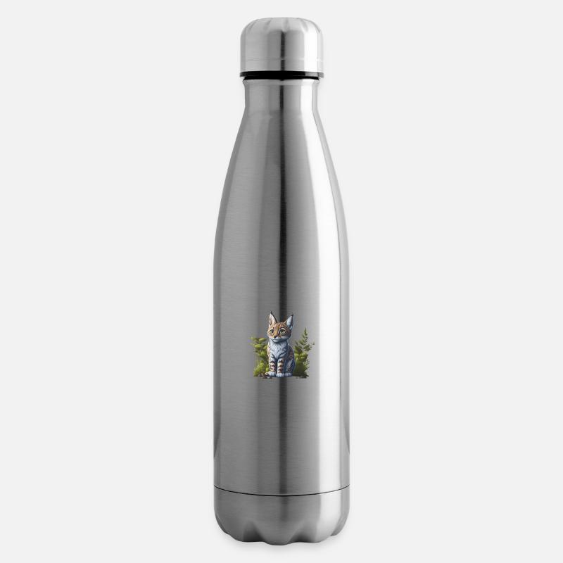 Petit lynx - Bouteille isotherme - argent clair