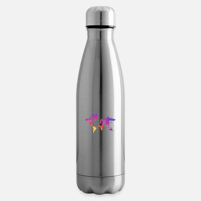 TRVLR (logo blanc) - Bouteille isotherme - argent clair