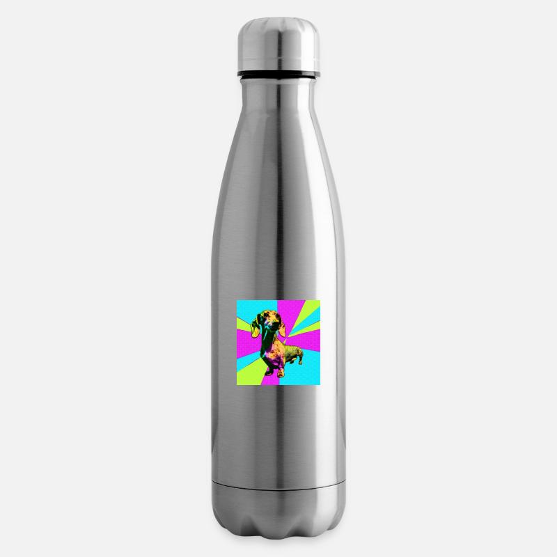 Dachshund Pop Art - Isolierflasche - Lightsilver