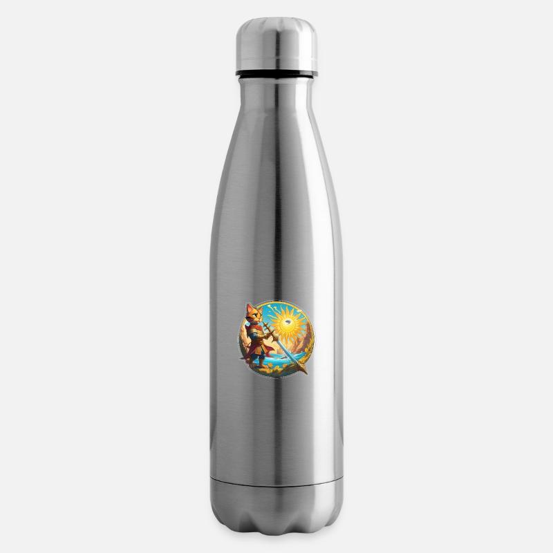 Swordscat de la plage de l’été - Bouteille isotherme - argent clair