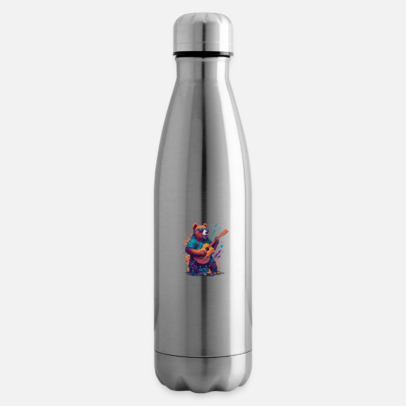 Klingelnder Bär - Isolierflasche - Lightsilver