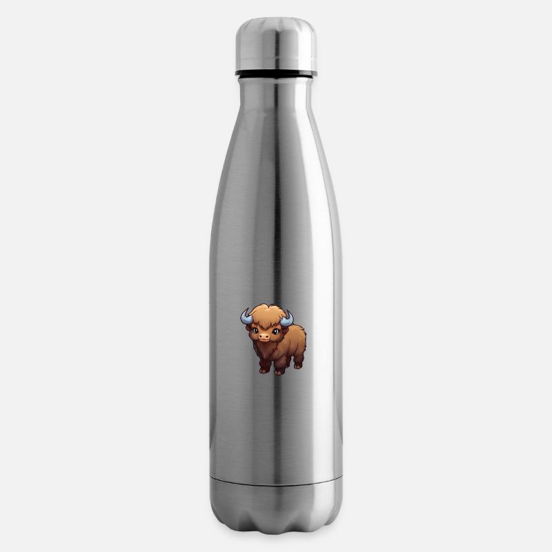 Baby Bison Büffel - Isolierflasche - Lightsilver