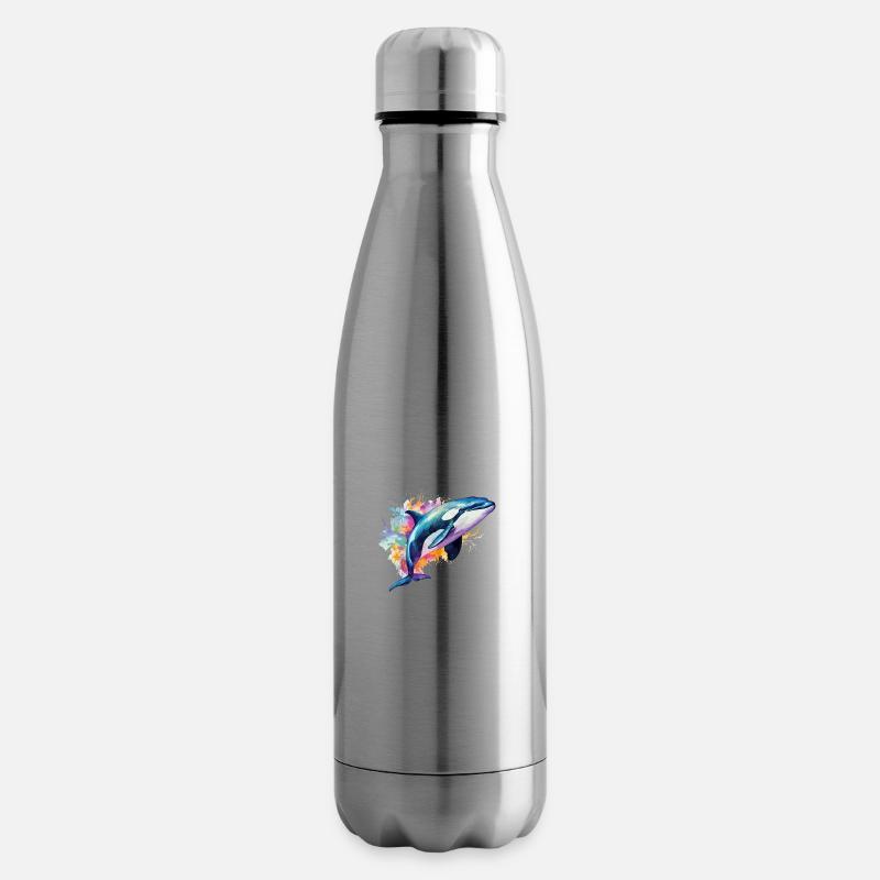 bunter Orca - Isolierflasche - Lightsilver