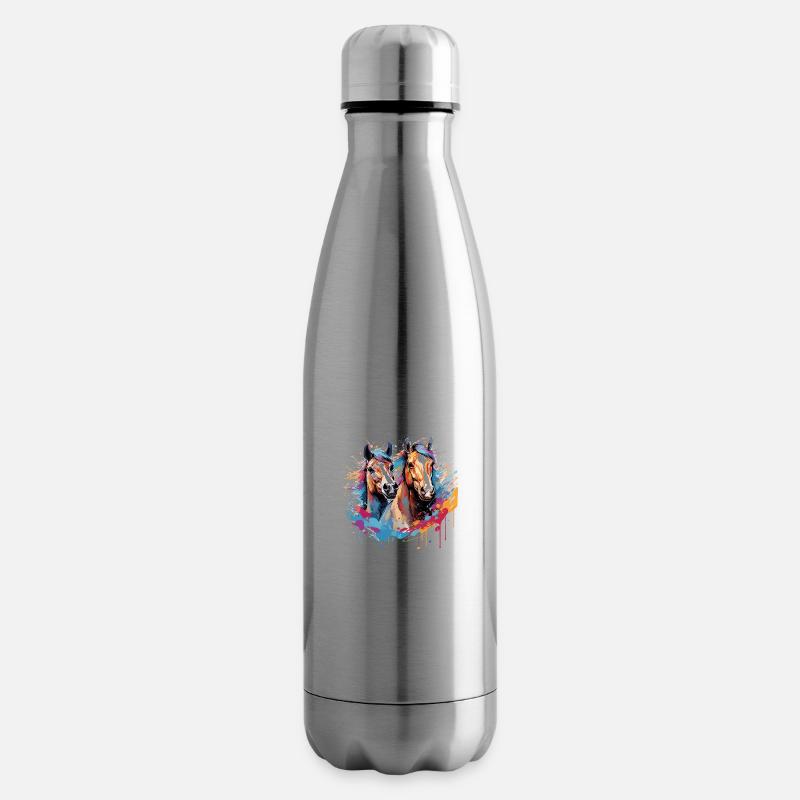 Pferde, Pferde - Isolierflasche - Lightsilver