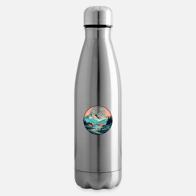 Berge - Isolierflasche - Lightsilver
