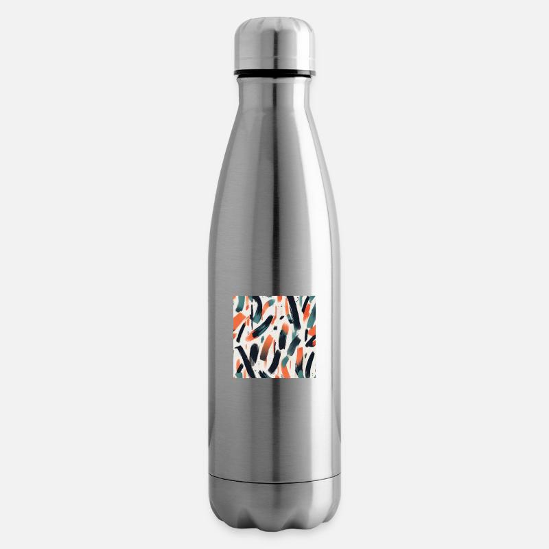 Modernes Pinselstrichdesign - Isolierflasche - Lightsilver
