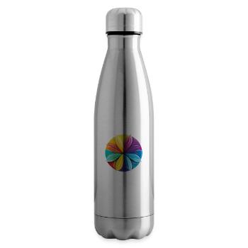 Fleur de Lotus - Méditation - Yoga - Zen - Bouteille isotherme - argent clair - Droite