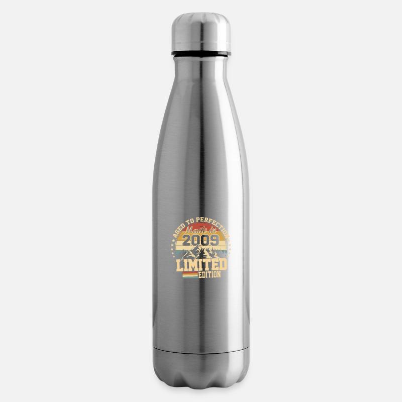 Made in 2009 - Agée avec perfection - Bouteille isotherme - argent clair