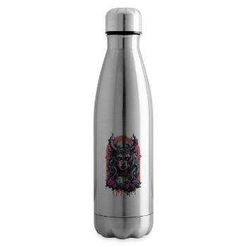 Démon gothique occulte magie Streetwear Design - Bouteille isotherme - argent clair - Droite