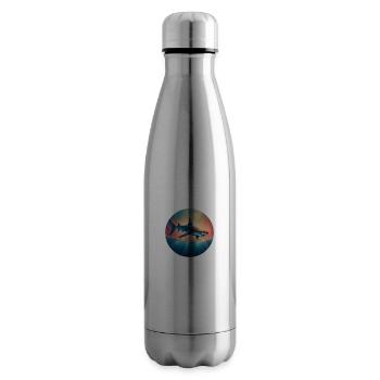 Oceanic Predator Shark Shark - Insulated Water Bottle - silver - Right