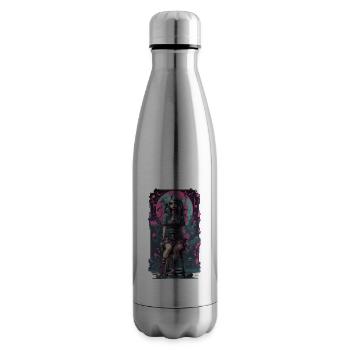 Gothique e-girl Anime Esthétique Dark Magic - Bouteille isotherme - argent clair - Droite