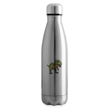 Cartoon Dinosaur - Insulated Water Bottle - silver - Right