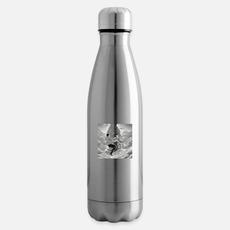 himmel petrus cartoon comic - Isolierflasche - Lightsilver