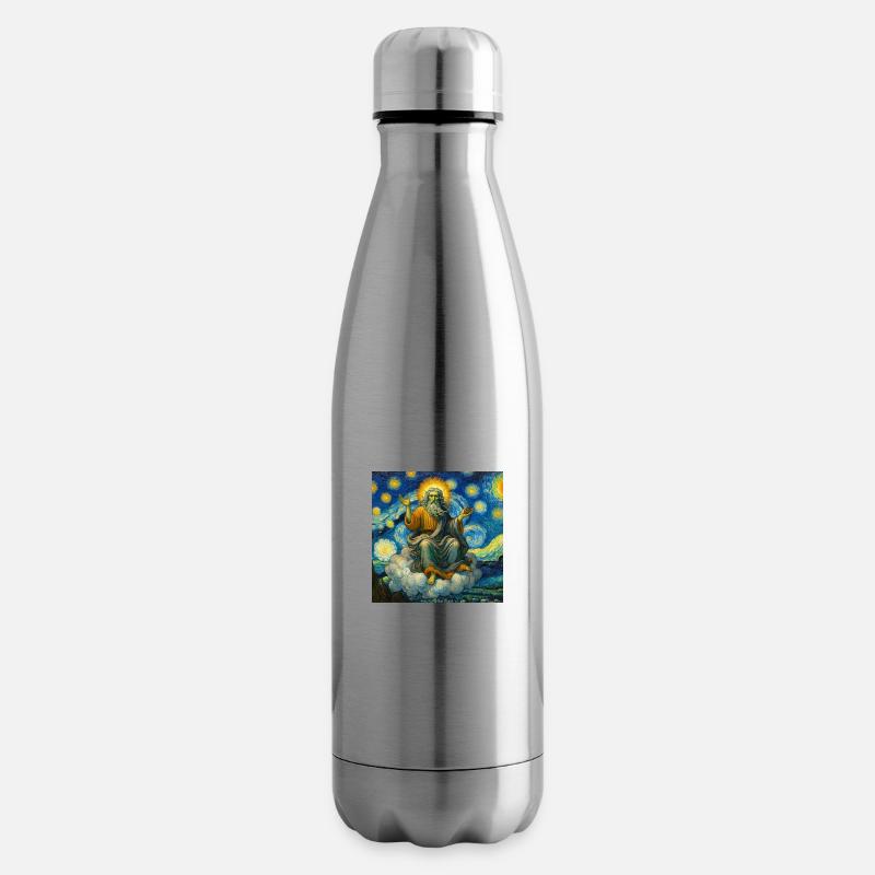 Gott in einem Van Gogh - Isolierflasche - Lightsilver