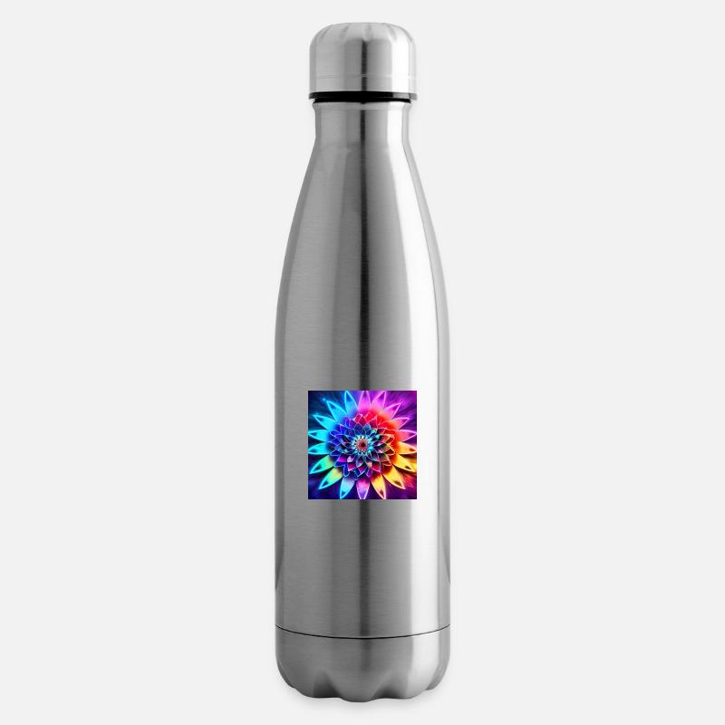 Fleur - Bouteille isotherme - argent clair