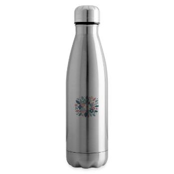 Pastel-coloured floral arrangement - Insulated Water Bottle - silver - Right